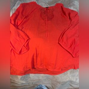 Fate Vibrant Tomato Red Blouse L